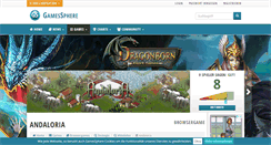 Desktop Screenshot of andaloria.gamessphere.de
